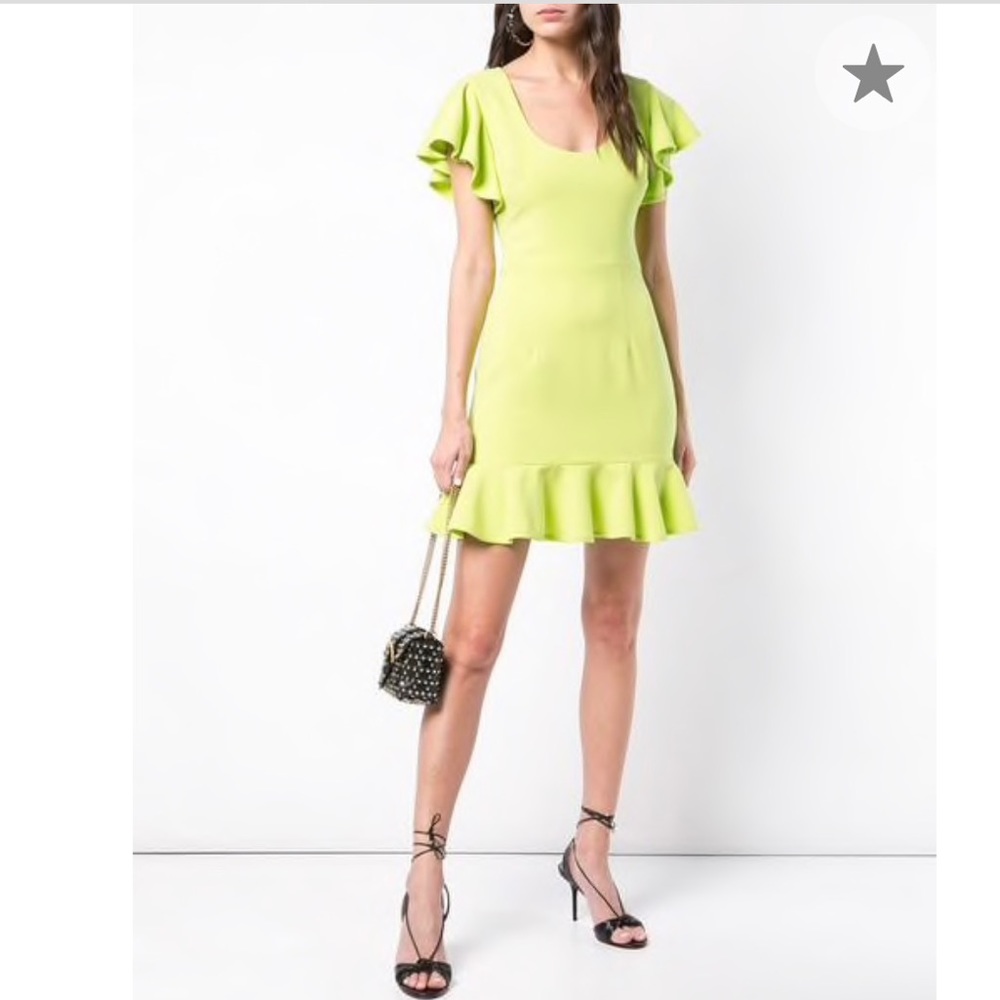 Black Halo Ruffe Mini Dress